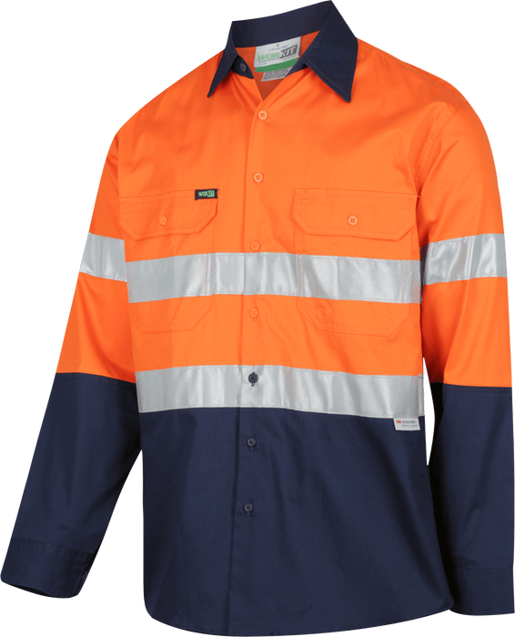 Workit Hi-Vis 2-Tone Lightweight Drill Shirt with Reflective Tape 2001