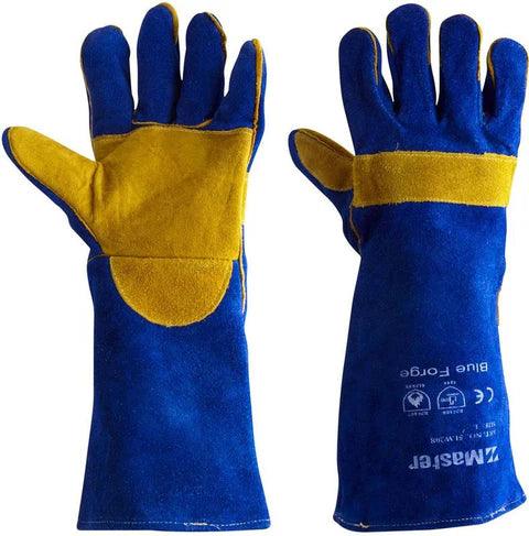 Master Blue Forge All Leather Reinforcement Palm Welders Glove Large