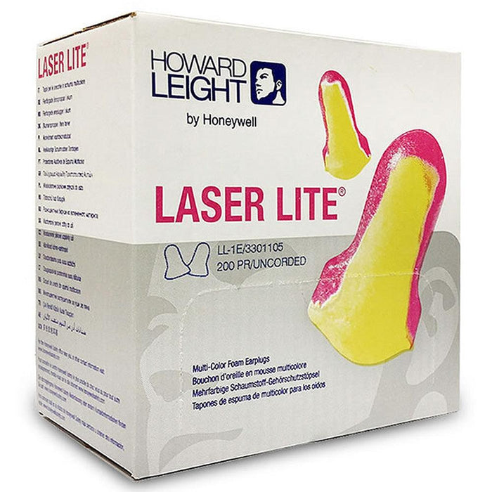 Howard Leight LaserLite LL-1 Disposable Foam Earplugs – Class 4 / 25DB - 200pr Box