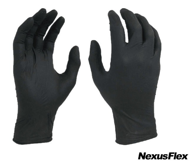 Nexus Flex Black Disposable Nitrile gloves G705