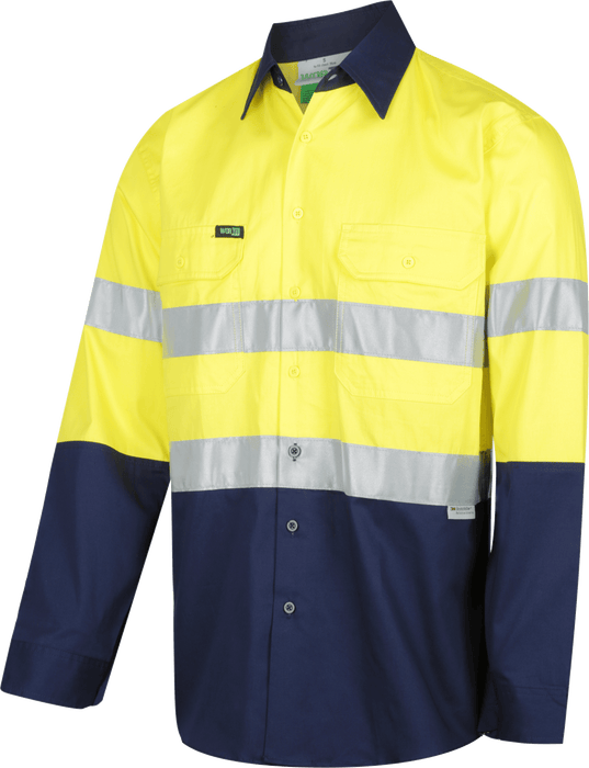 Workit Hi-Vis 2-Tone Lightweight Drill Shirt with Reflective Tape 2001