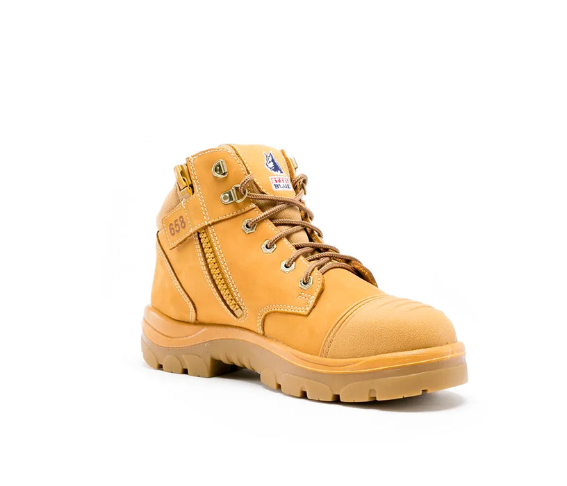 Steel Blue Parkes Zip: Scuff Cap 312658