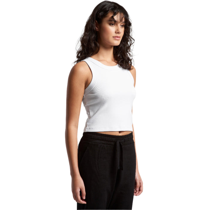 Womans Organic Rib Crop Tank