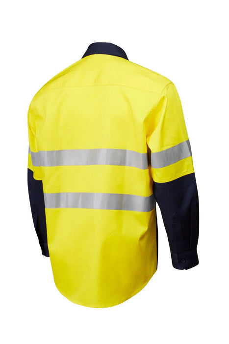 Master 7WM410 Hi-Vis Long Sleeve Shirt – 190GSM Cotton Drill