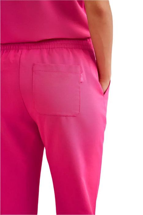 Biz Care Womans Pink Ribbon Jogger Scrub Pant