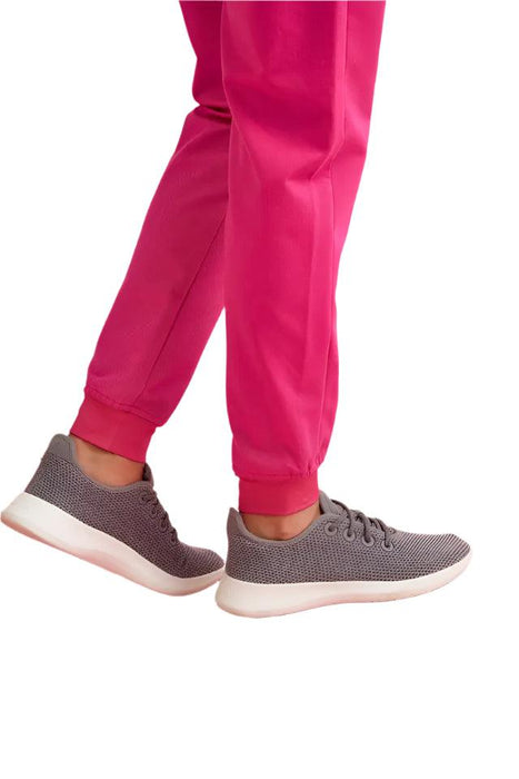 Biz Care Womans Pink Ribbon Jogger Scrub Pant