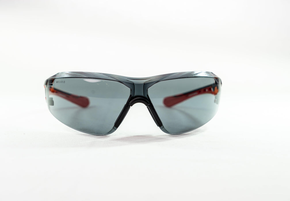 Master Angel Safety Glasses Black/Red frame Smoke lens